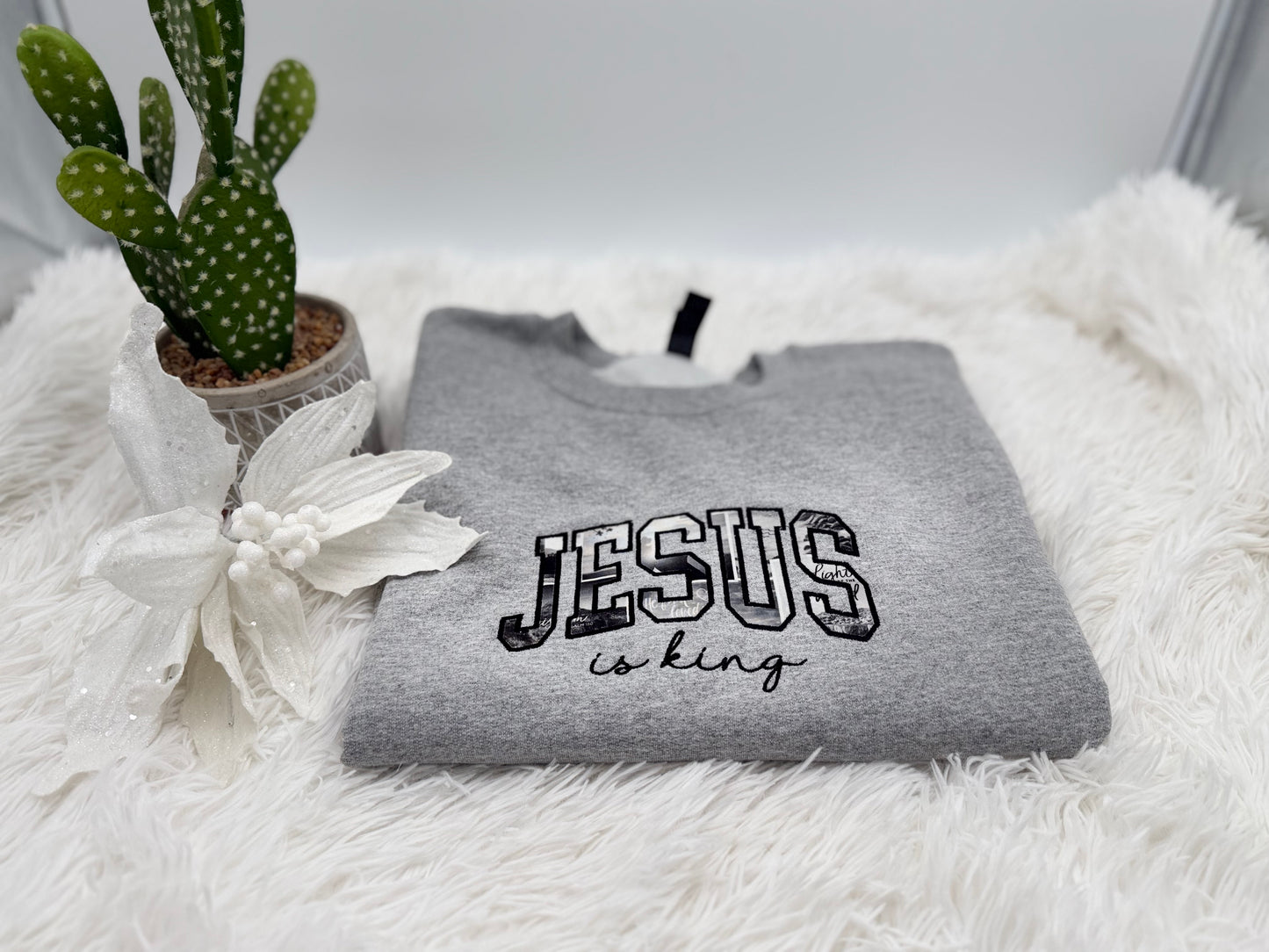 Jesus is King- Embroidered Sweatshirt