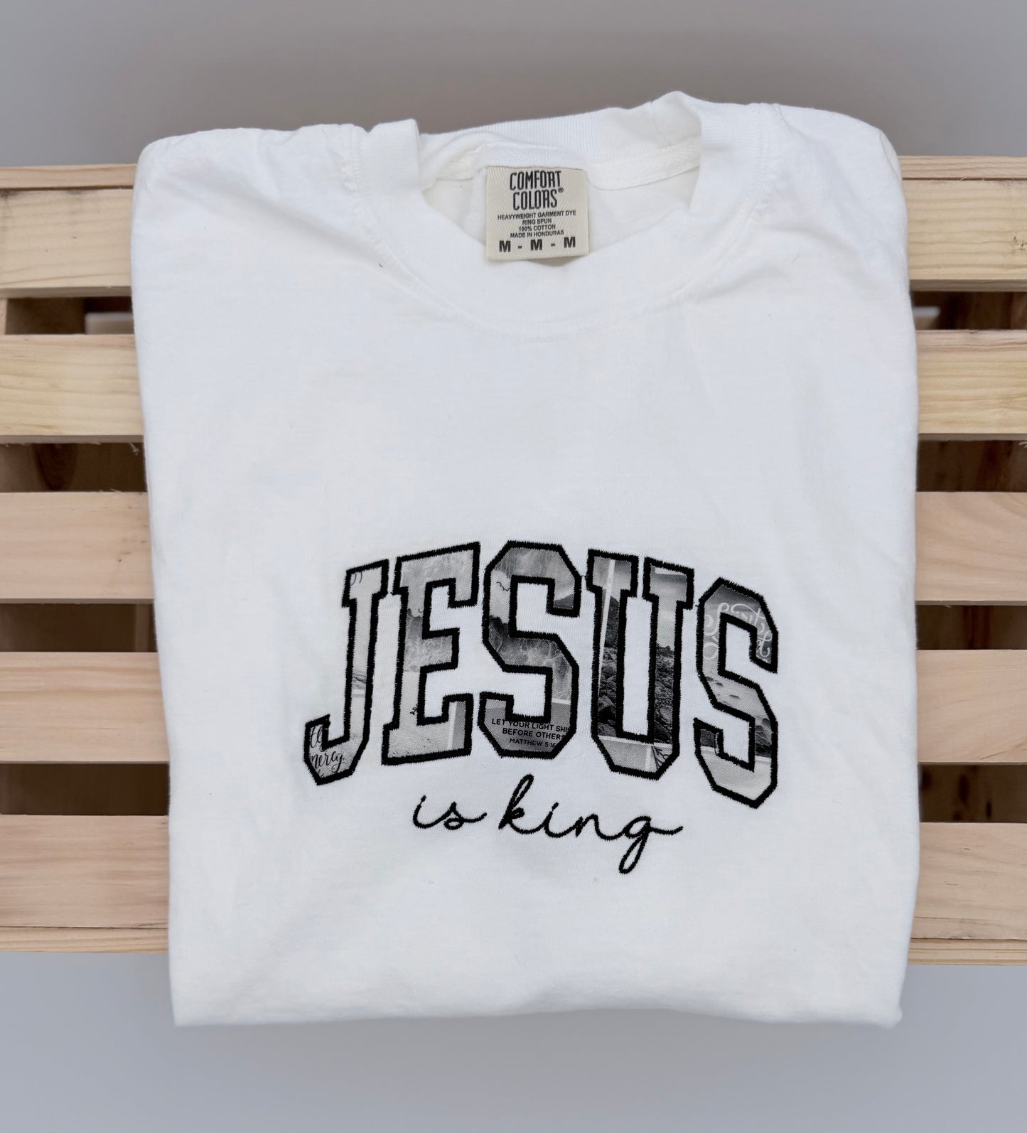 Jesus is King- Embroidered T-shirt