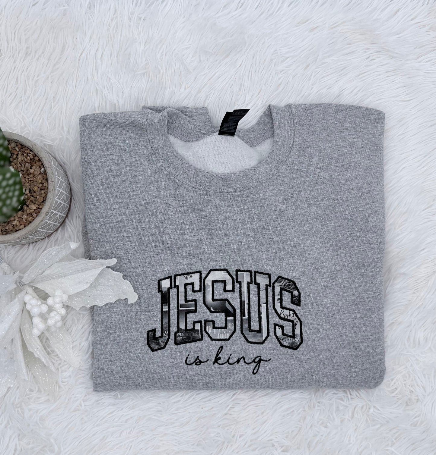 Jesus is King- Embroidered Sweatshirt