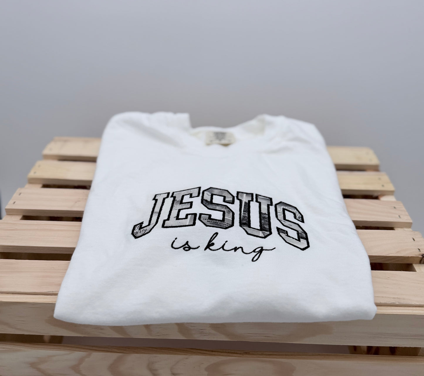 Jesus is King- Embroidered T-shirt