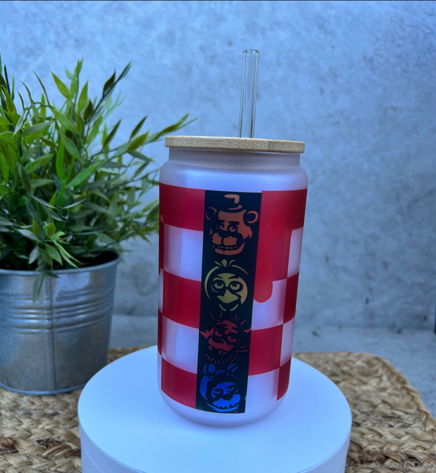 Five nights at Freddy's glass cup/ 16 oz