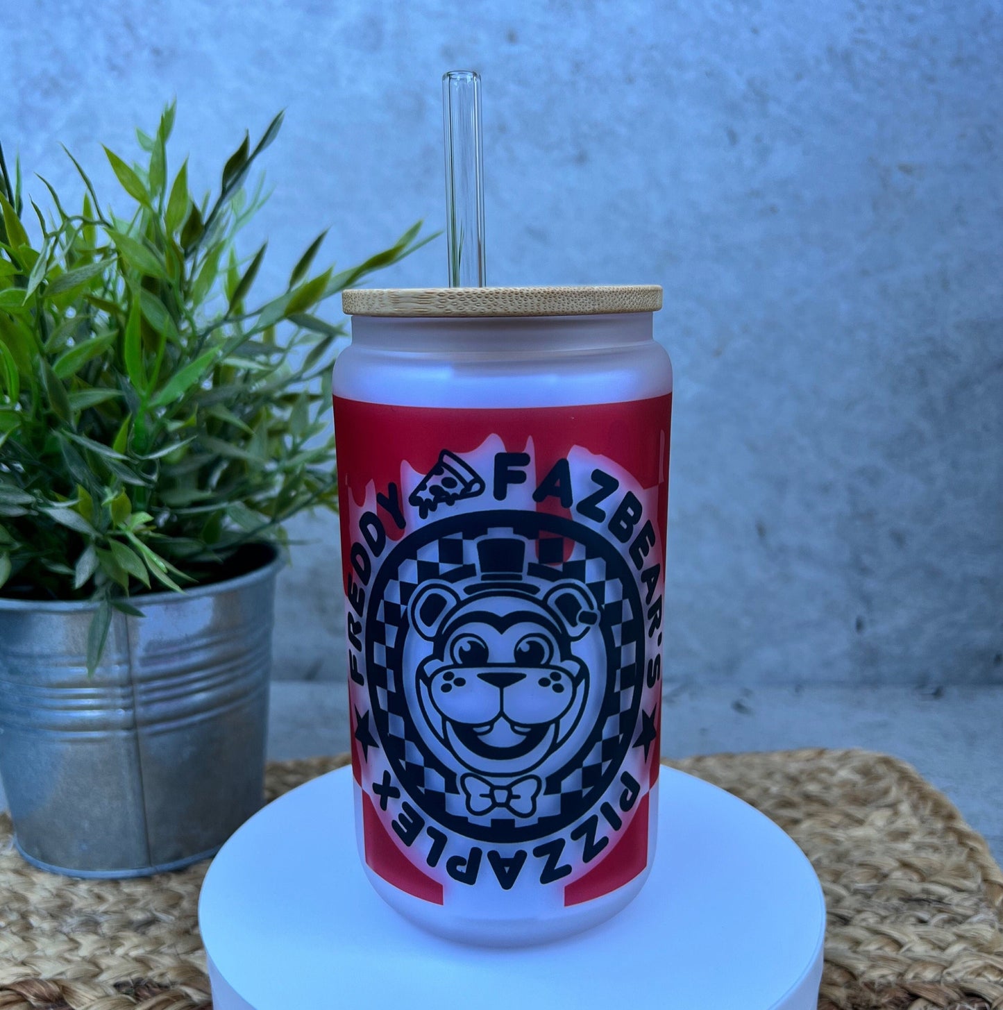 Five nights at Freddy's glass cup/ 16 oz